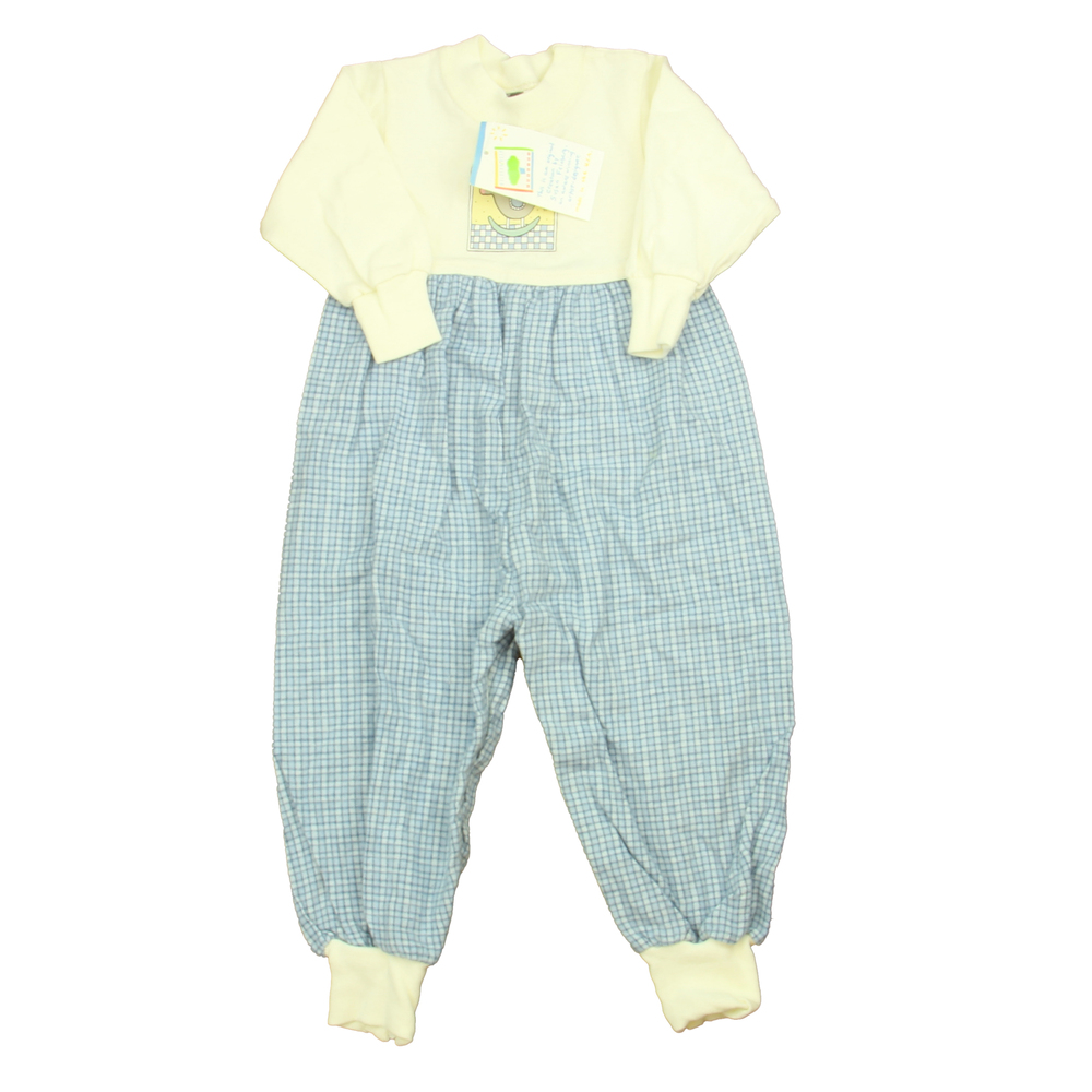 Mulberri Bush Boys Ivory | Blue Long Sleeve Outfit size: 12 Months